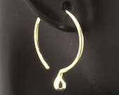 Sterling Silver Hoops / Silver Hoop Earrings / Simple Minimalist Classic Everyday Wear for All Ages Budded Teared Silver Drop