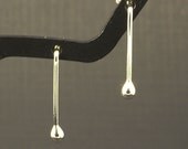 Silver Post Earrings / A Single Sterling Tear Drop in a Post Earring / Simple Classic and Beautiful / Argentium