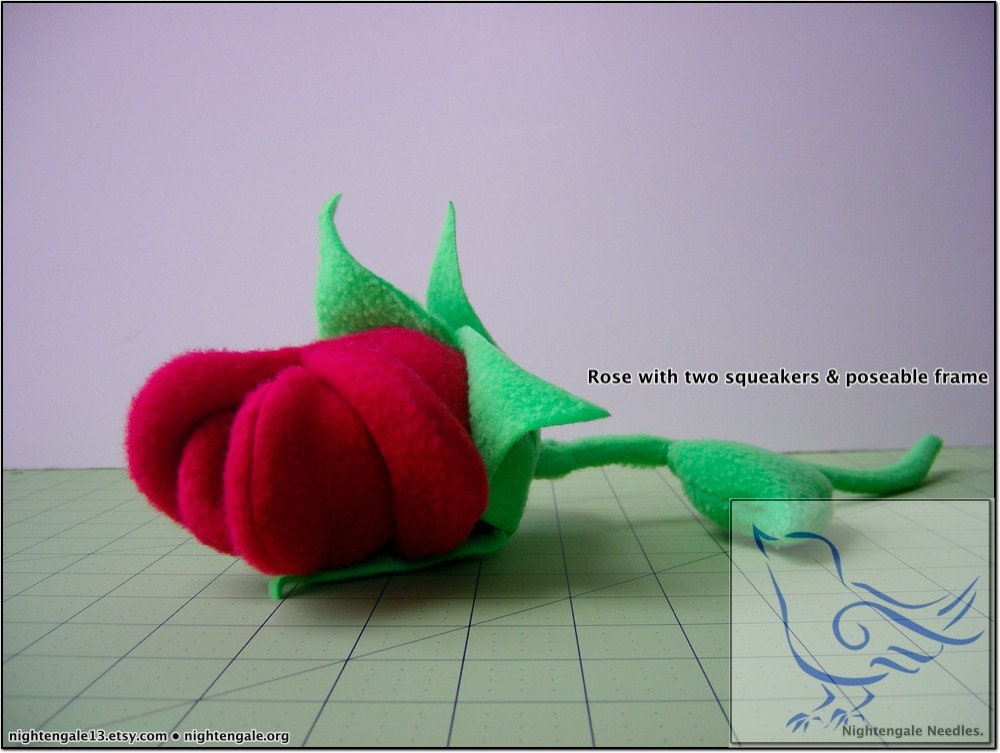 Squeaky Plush Rose Cosplay Prop - Any Color