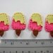 Felt Applique - ICE LOLLY - 4 PCS - Handmade