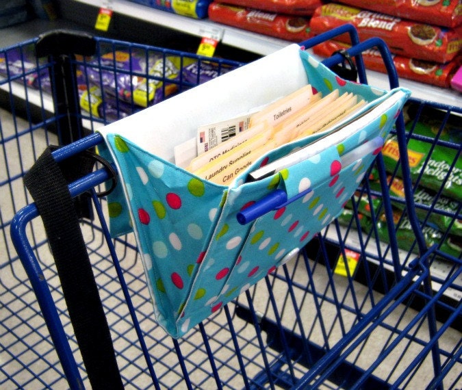 Polka Dot Fun Ultra Shopping Cart Coupon Organizer-attaches to your shopping cart