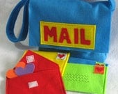 Mail Bag and Working Envelopes for Pretend Play, Custom Order, Choose Your Colors