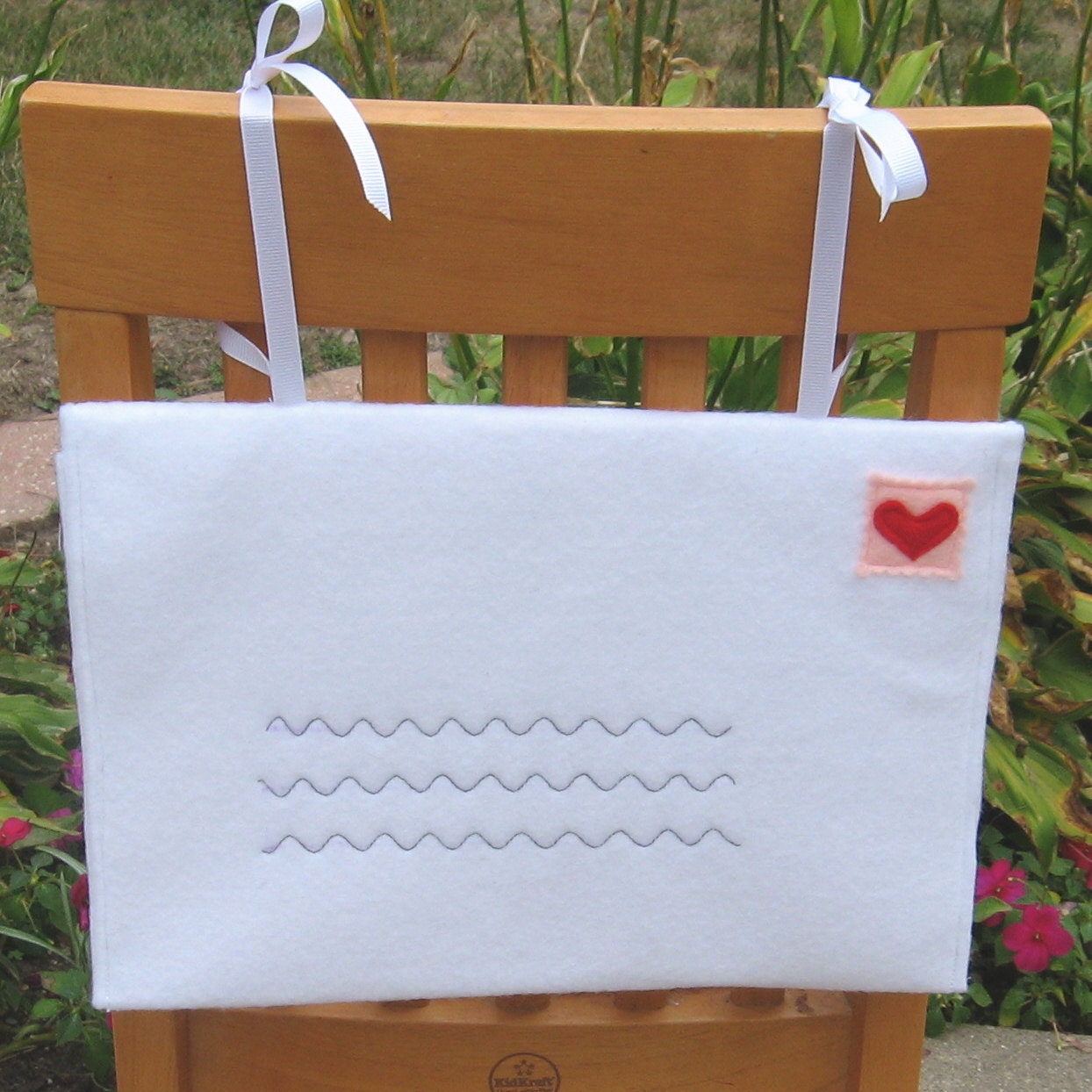 Chair Back Envelope, Opens and Closes for Special Messages, Choose Your Colors