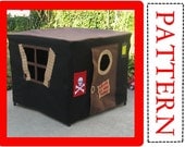 Pattern, Pirate's Hideout Card Table Playhouse, Ebook Instant Download, Complete Pattern, Includes Full Alphabet Sets for Personalization