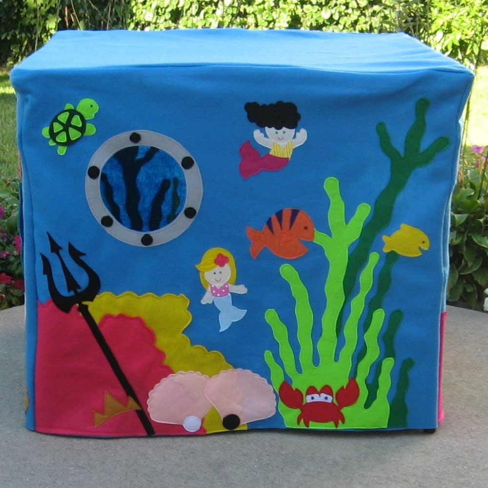 Mermaid Manor Card Table Playhouse, Personalized, Custom Order