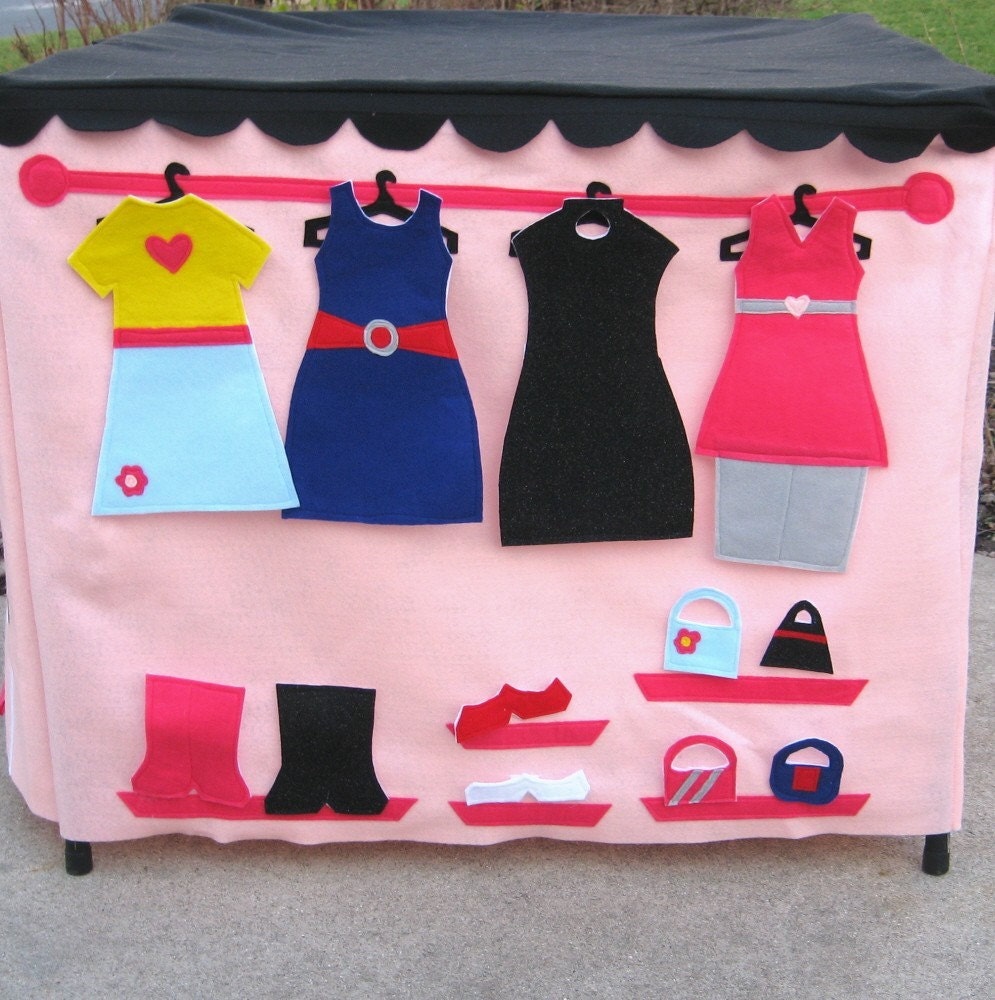 Paper Doll Boutique Card Table Playhouse, Personalized, Custom Order