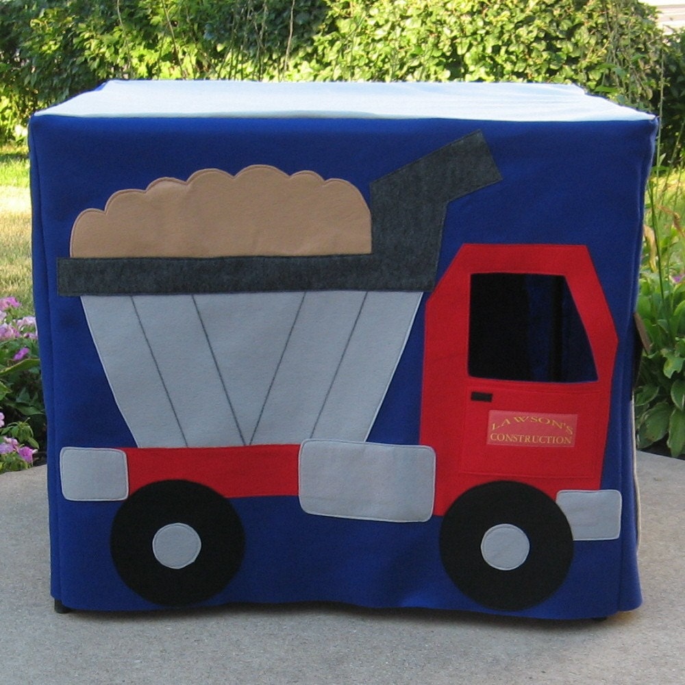 Felt Card Table Playhouse, Construction Site, Personalized, Custom Order