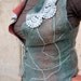 Felted Vest with Vintage Lace Collar - REVERSIBLE (mixed merino wool and mulberry silk)