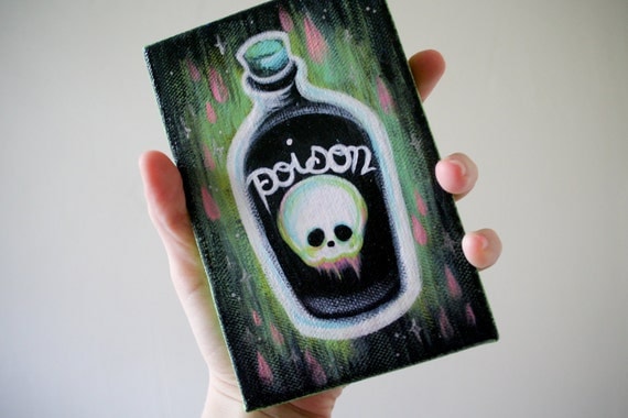 Poison Bottle Mini Painting - Free Shipping