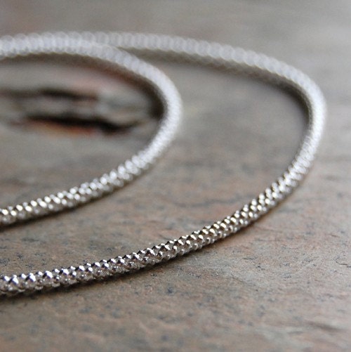 18 inch Sterling silver chain Bubbles design, Made in Italy
