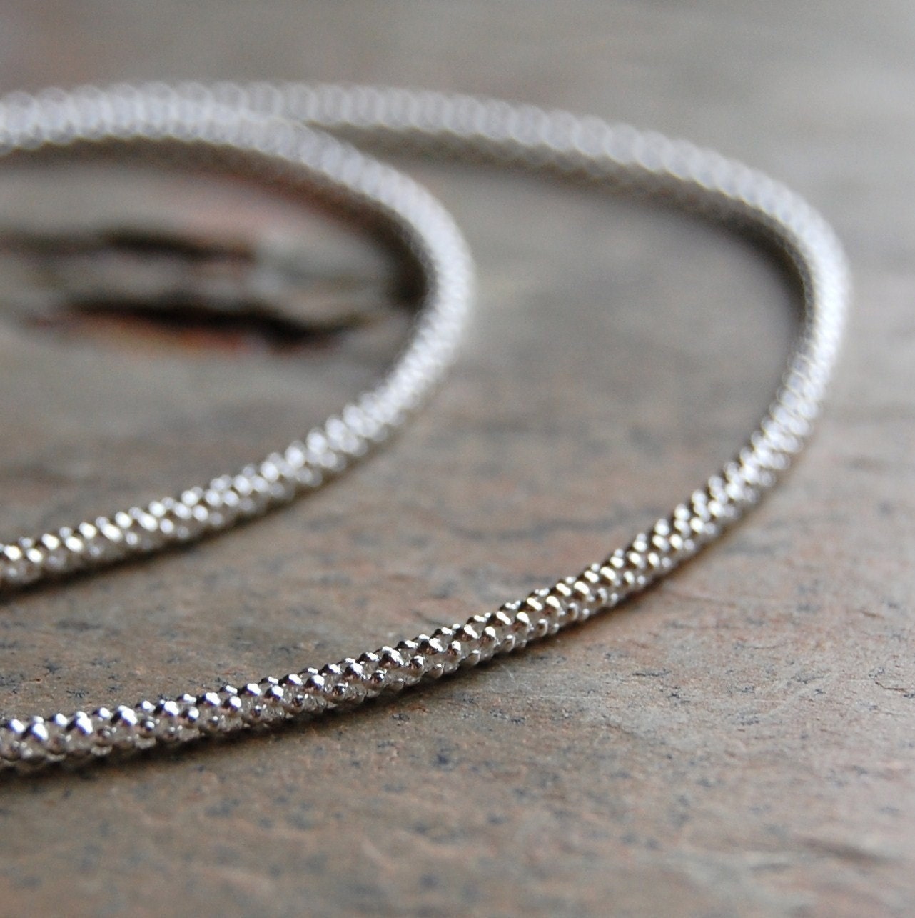 16 inch Sterling silver chain Bubbles design, Made in Italy