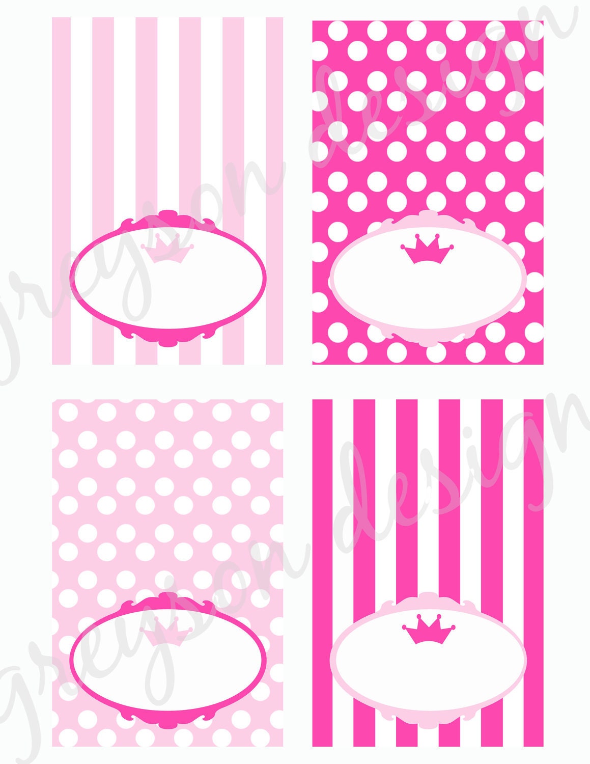 DIY Printable Royal Princess Labels- Greyson Design