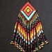 MADE To ORDER Indian Style Rainbow Colored Fringed Brick Stich Seed Beaded Earrings