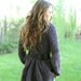 hand knit cardigan MIA with pockets draped back high fashion design magenta in stock