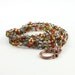 Fall Fashion Necklace Pearl Boho Topaz Copper Olive Blue Multi Strand Autumn Colors