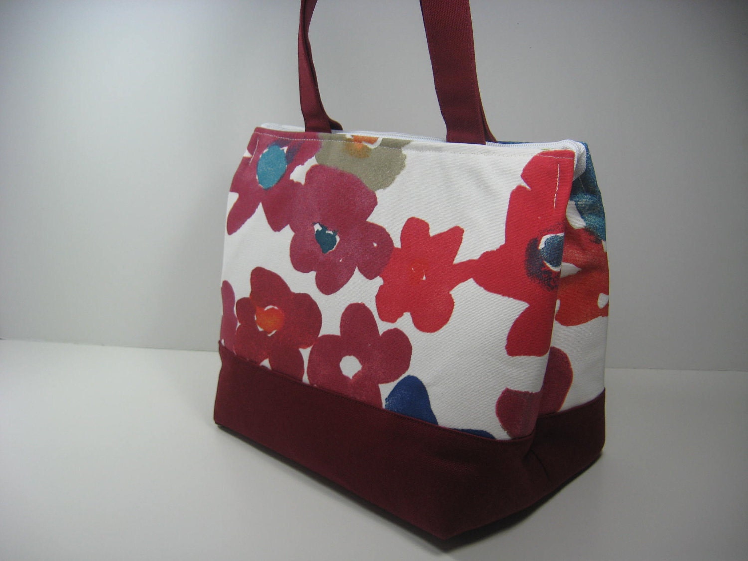 Insulated Lunch Bag Purse - Petals
