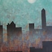 Cityscape, Original Acrylic Abstract Painting on gallery wrap canvas, home decor, minimal, ready to hang
