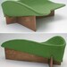 Retro Mod Pet Bed in Avocado Ribcord