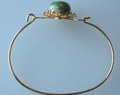 Gold-plated feminine bangle bracelet