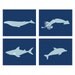 Baby boy nautical nursery, ocean art set of 4, 13 x 19 prints - customizable colors
