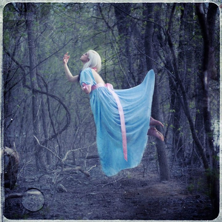 Jane Austin Dress Empire Waist Pretty in Love Powder Blue Georgette Gown -Custom to your size