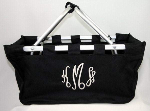 Personalized Market Tote Basket with Monogram Perfect Bridal Gift