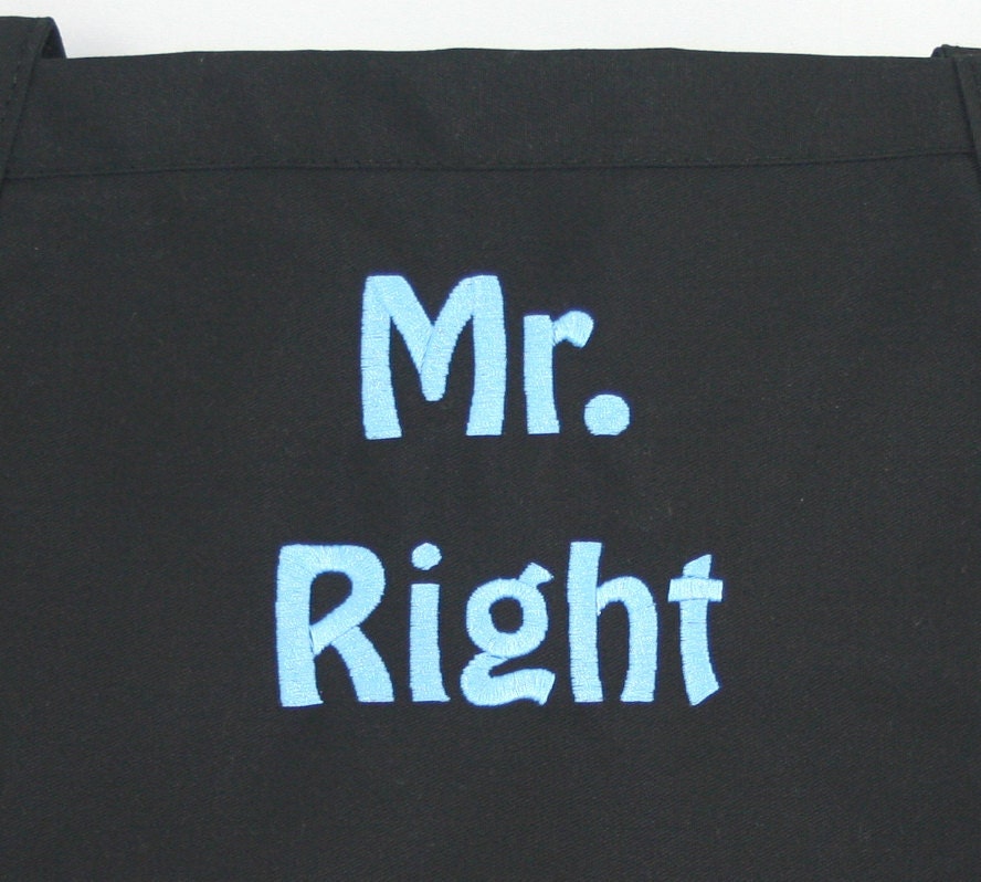 Monogrammed Personalized Mens Apron Groom or Best Man with Embroidery Monogram
