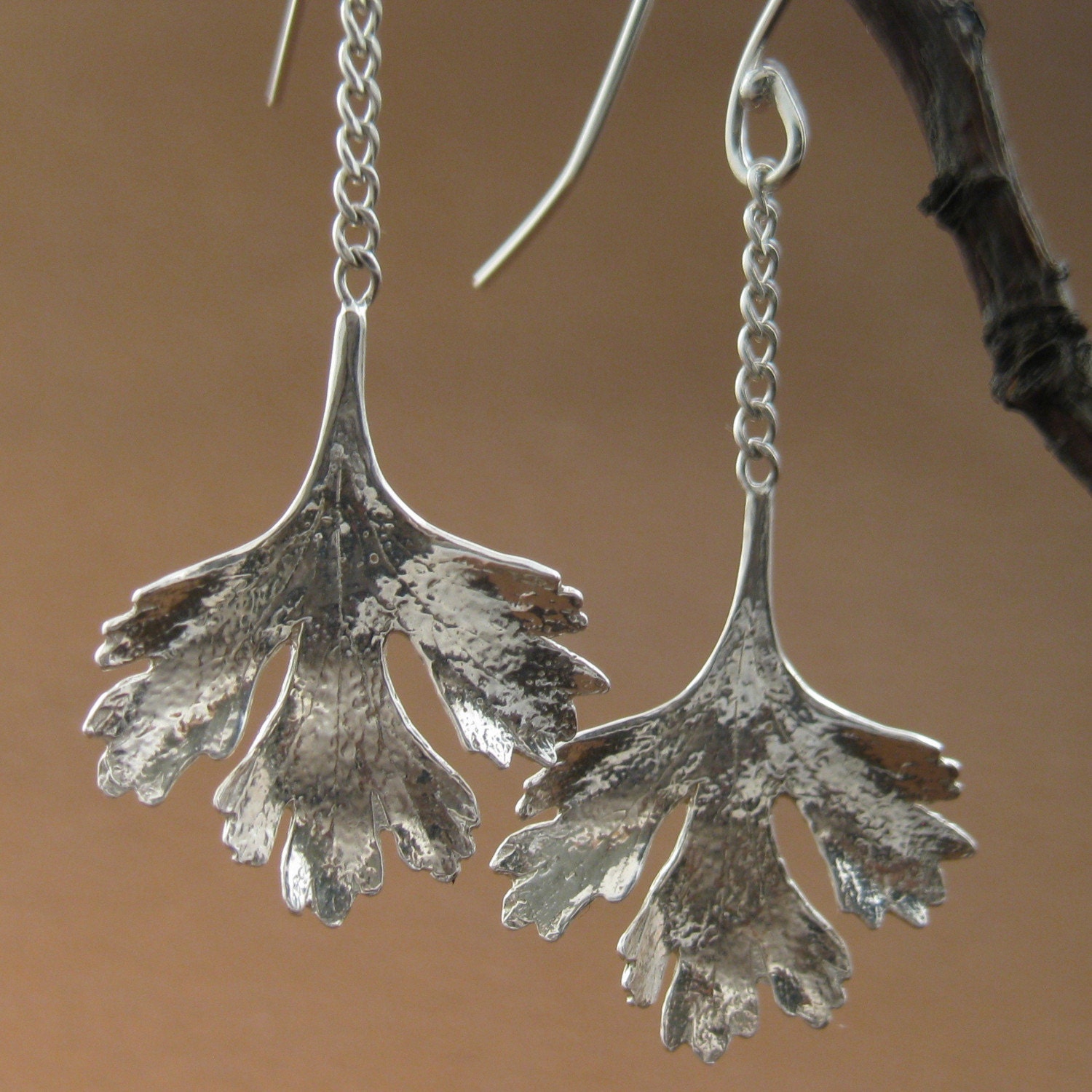 Dangling Cilantro Earrings