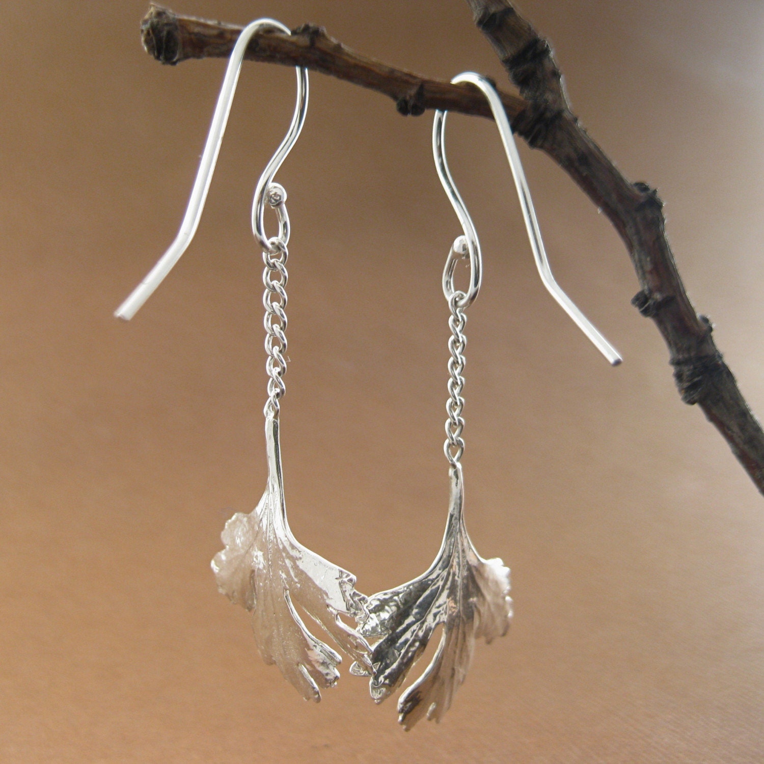 Dangling Cilantro Earrings