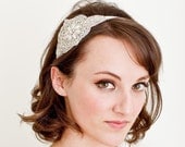 Wedding Hair Accessories The VIOLA - Bridal Pearl and Crystal Hair Piece