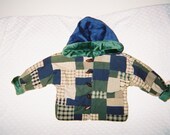 Boys Jacket,Patchwork,Minky lining,Newborn,Infant,Toddler,Boys