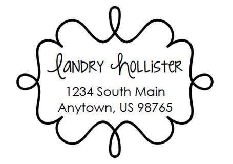 Self Inking Address Stamp - Style: Landry