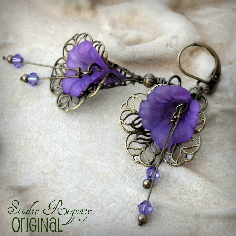 Victoria's Blossom Earrings CUSOMIZE you choose the COLOR