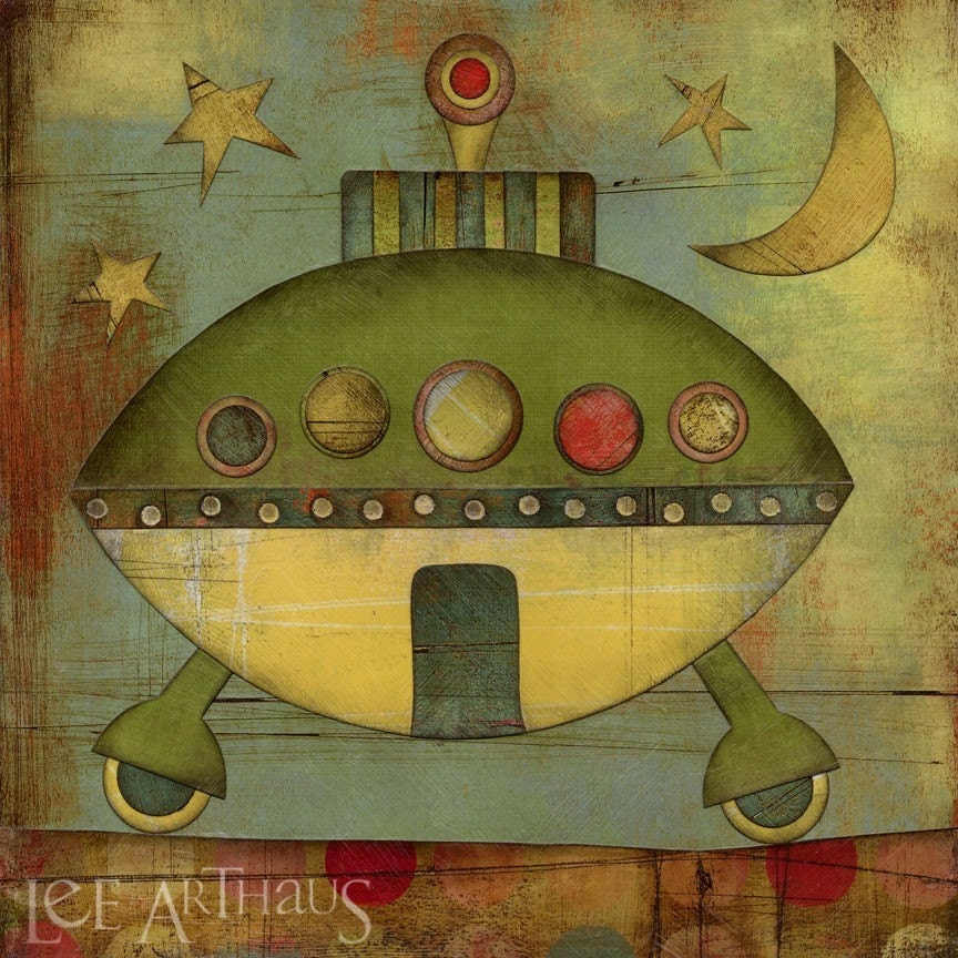 Spaceship 1 Print 8x8