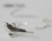 Silver Mocking Bird Necklace