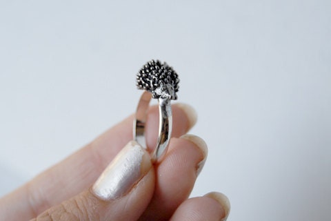 Wild Hedgehog ADJUSTABLE size Ring