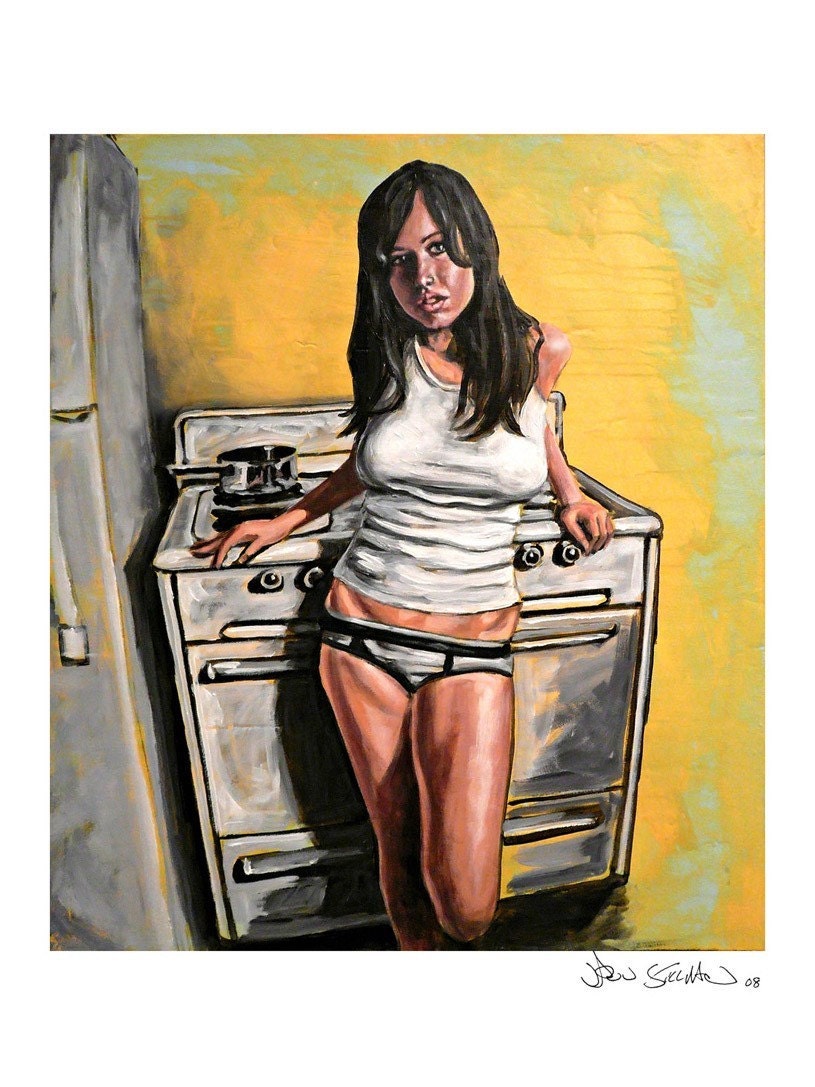 West Hollywood Girl- Original Stillman Giclee on Signed Archival Paper, 12x16 in.