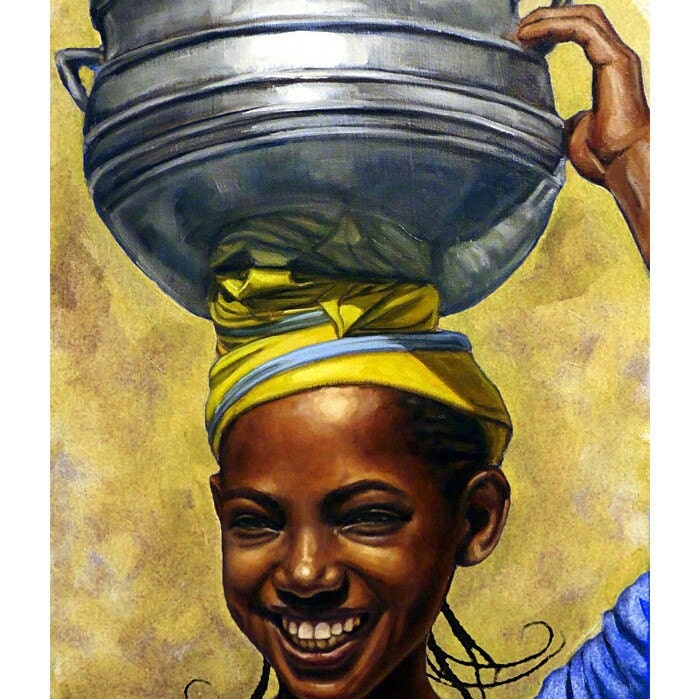 Mali Girl no. 2-Original Stillman Giclee on Signed Archival Paper, 12 x 20 in.