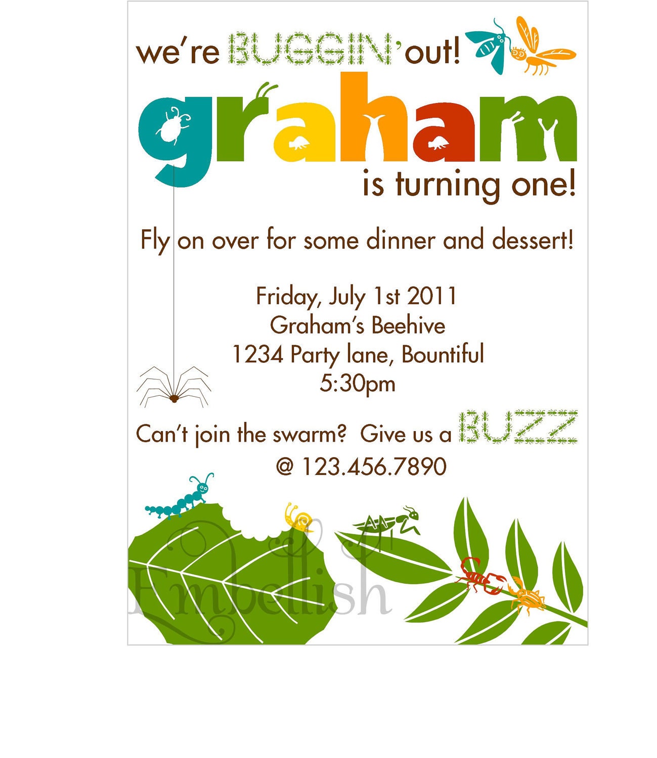 PRINTABLE DIGITAL FILE Bug Party Printables Il_170x135