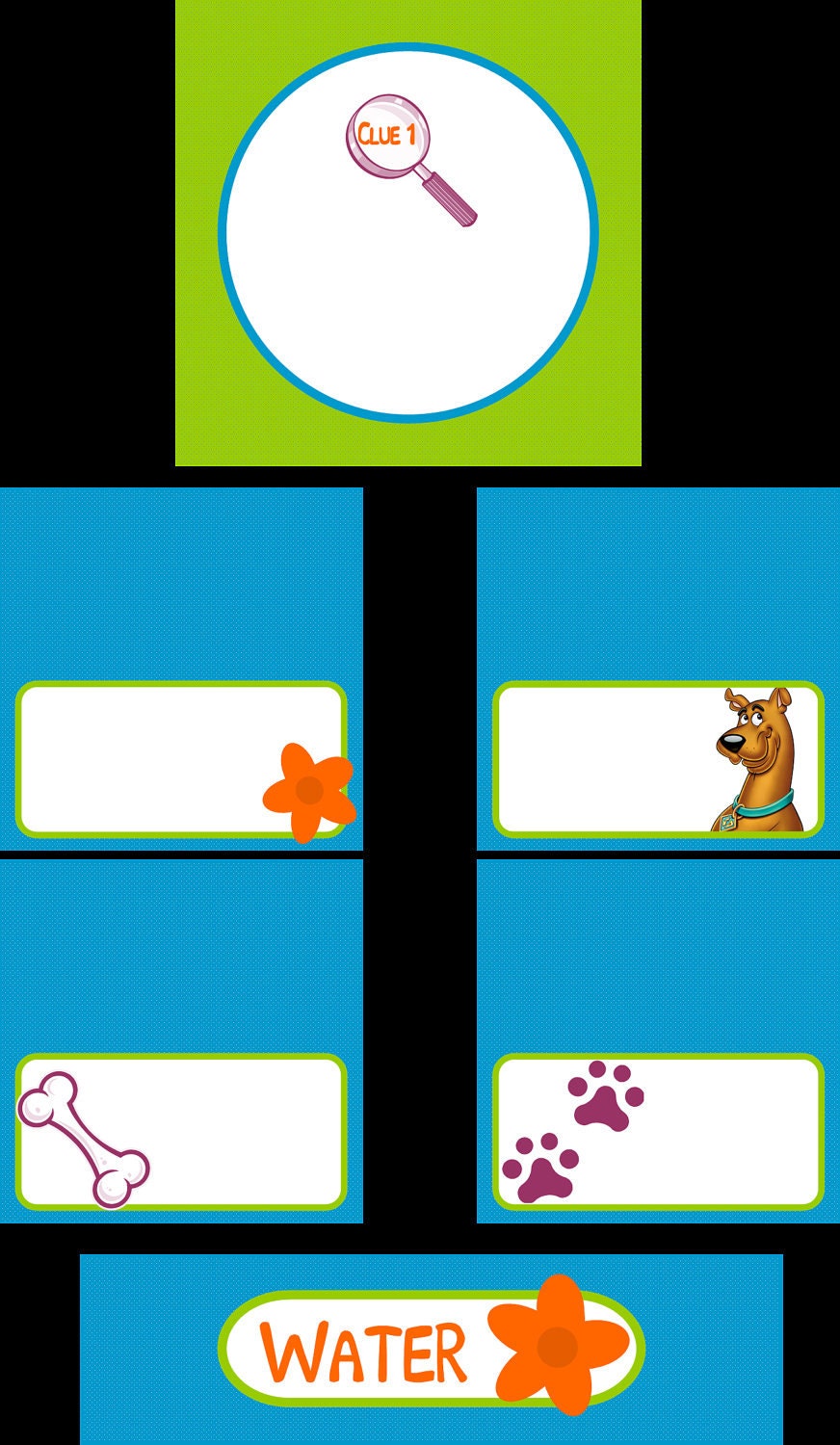 PRINTABLE DIGITAL FILE-- Scooby Doo Mystery Machine Party Printables