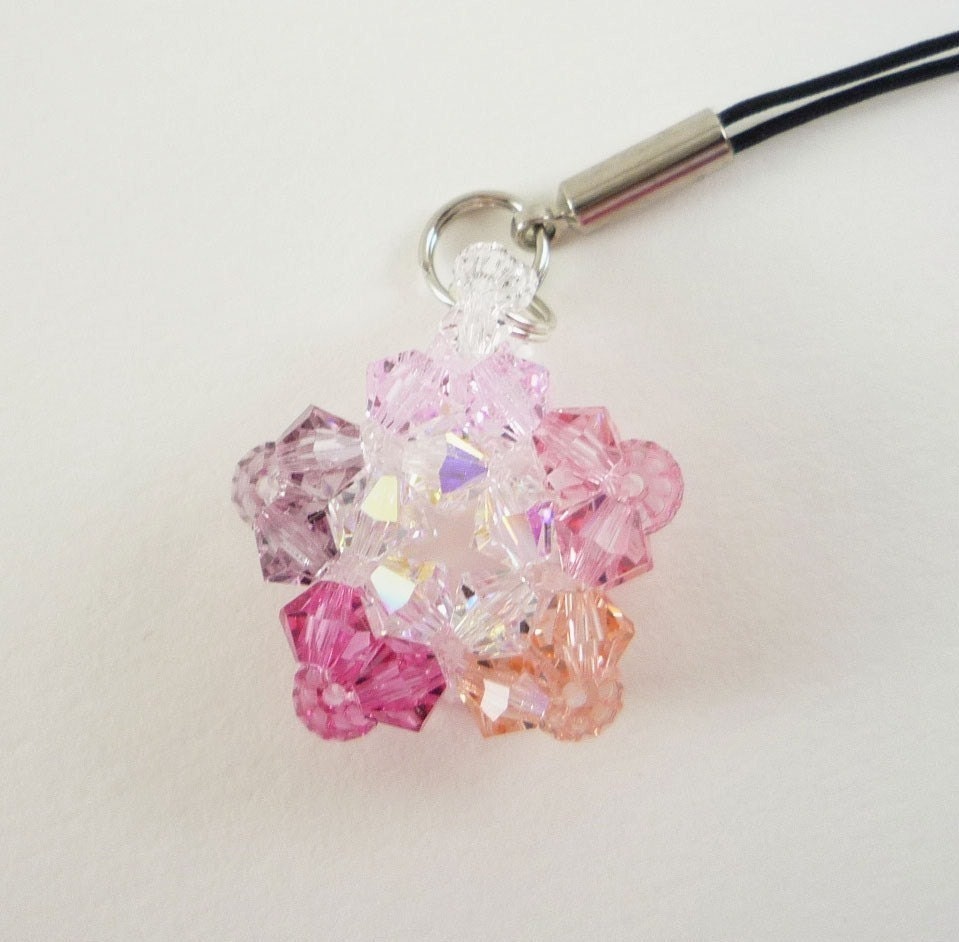 Swarovski Crystal Star Keychain Phone Strap (Multicolor Pink Edition)