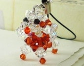 Swarovski Crystal Poodle Keychain Phone Strap (Brown Edition)