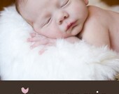 custom photo birth annoucement - mod bird
