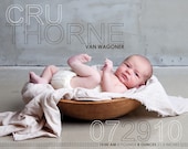 custom photo birth announcements - cru.