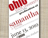 custom graduation invitation or announcement - sideways.