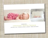 custom photo birth baby girl or boy announcement - sophisticated baby.