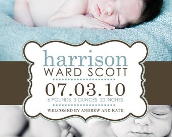 photo birth announcement - the harrrison.