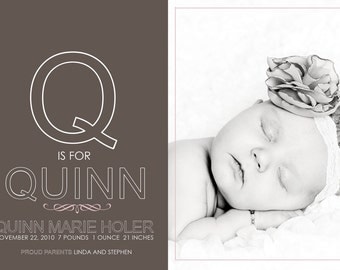 photo birth announcement - skinny.