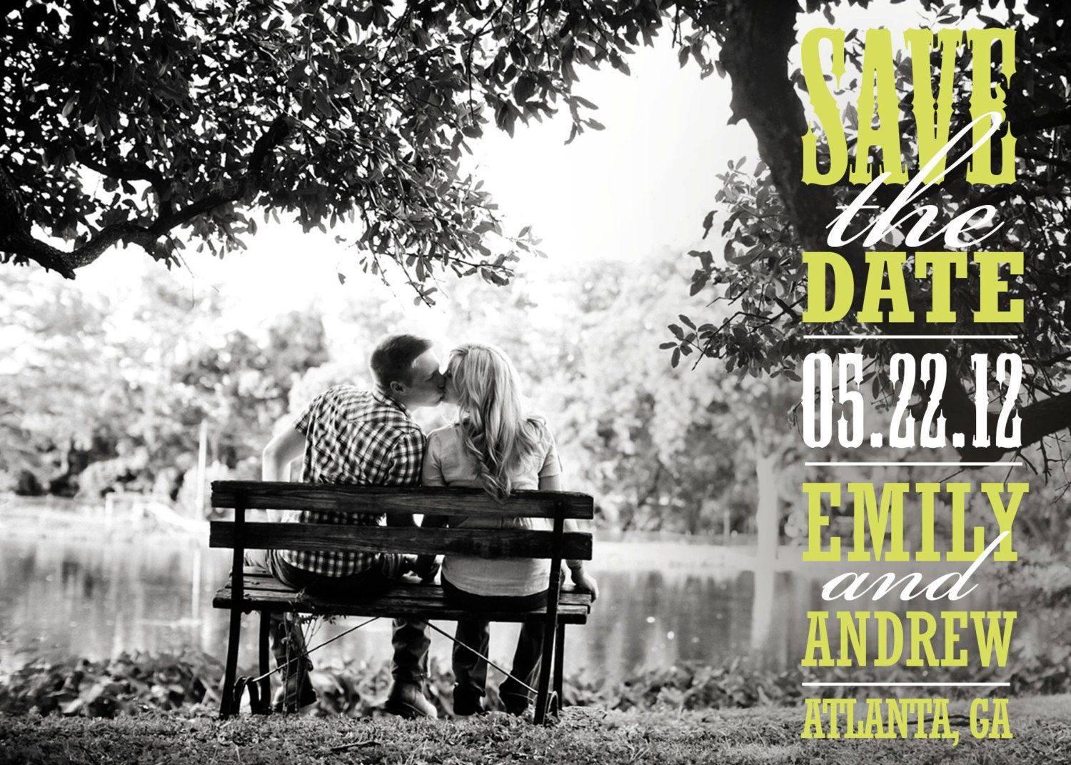 custom photo save the date - amore.