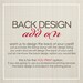 add on - back design to any card.